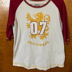 Harry Potter Gryffindor 3/4 Sleeve Tee Quidditch